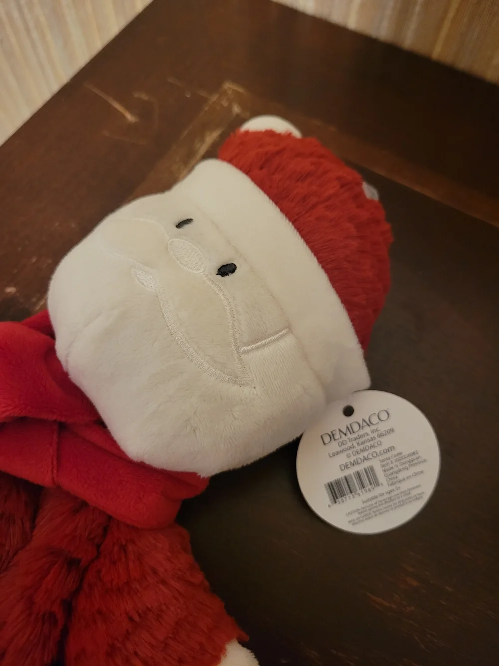 Demdaco Red Santa Plush Lovey  Comforter Toy/ Rattle NWT